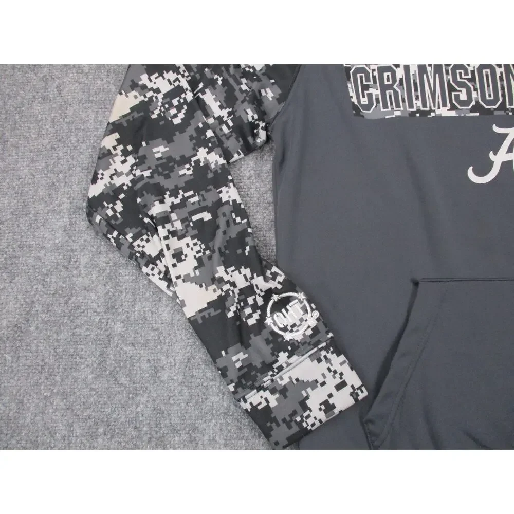 Alabama Crimson Tide Hoodie Mens Medium Gray Camo NCAA Football Colosseum OHT - Picture 6 of 16